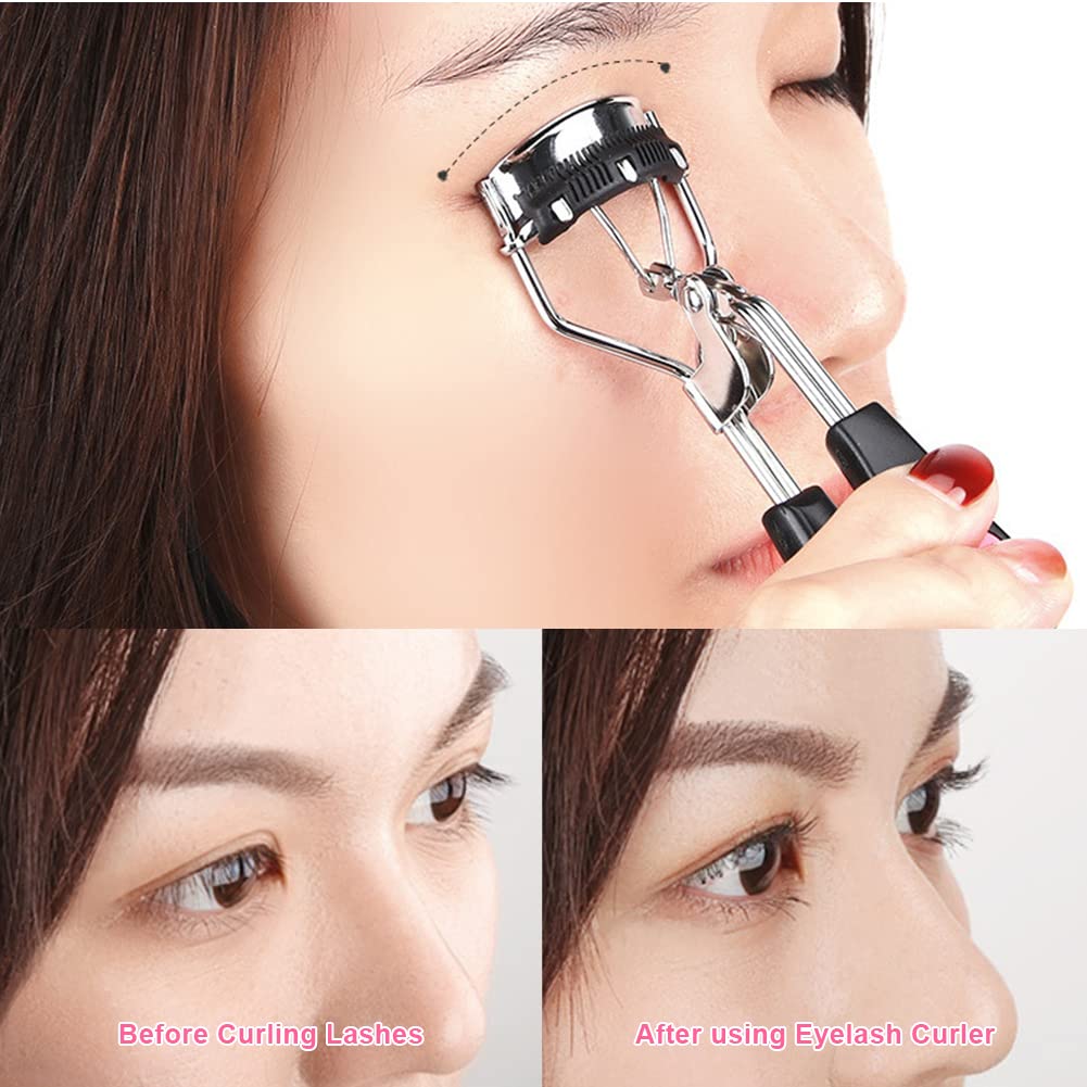14 Pc Eyelash Set, 3 in 1 Eyelash Curler with Comb & Brush, Refill Pads & Applicator Tool Beauty & Personal Care CfoPiryx