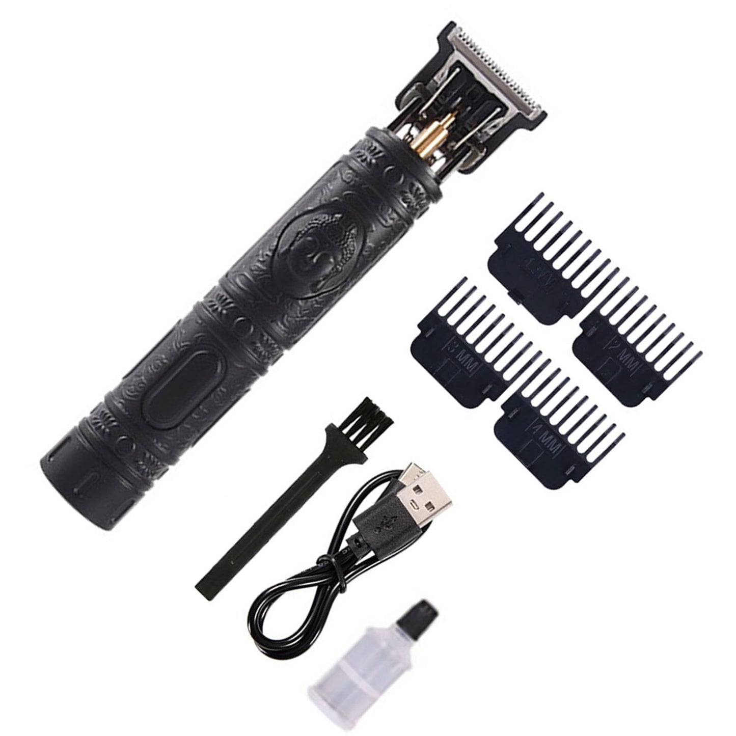 ZJchao Professional Hair Clippers Cordless Trimmer with Dragon and Buddhas Metal Body for Stylish Haircuts and Beard Grooming (Buddha headB-2) Beauty and Personal Care ZJchao