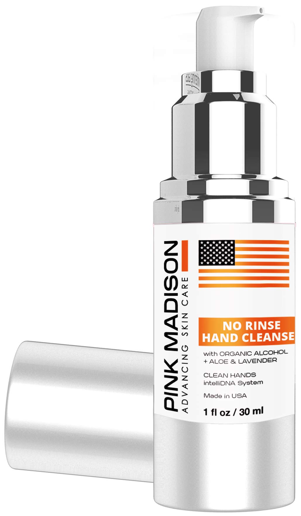 No Rinse Hand Cleanser Gel. Infused with Lavender, Aloe, Organic Alcohol. 1 OZ Travel Pack Beauty & Personal Care Pink Madison