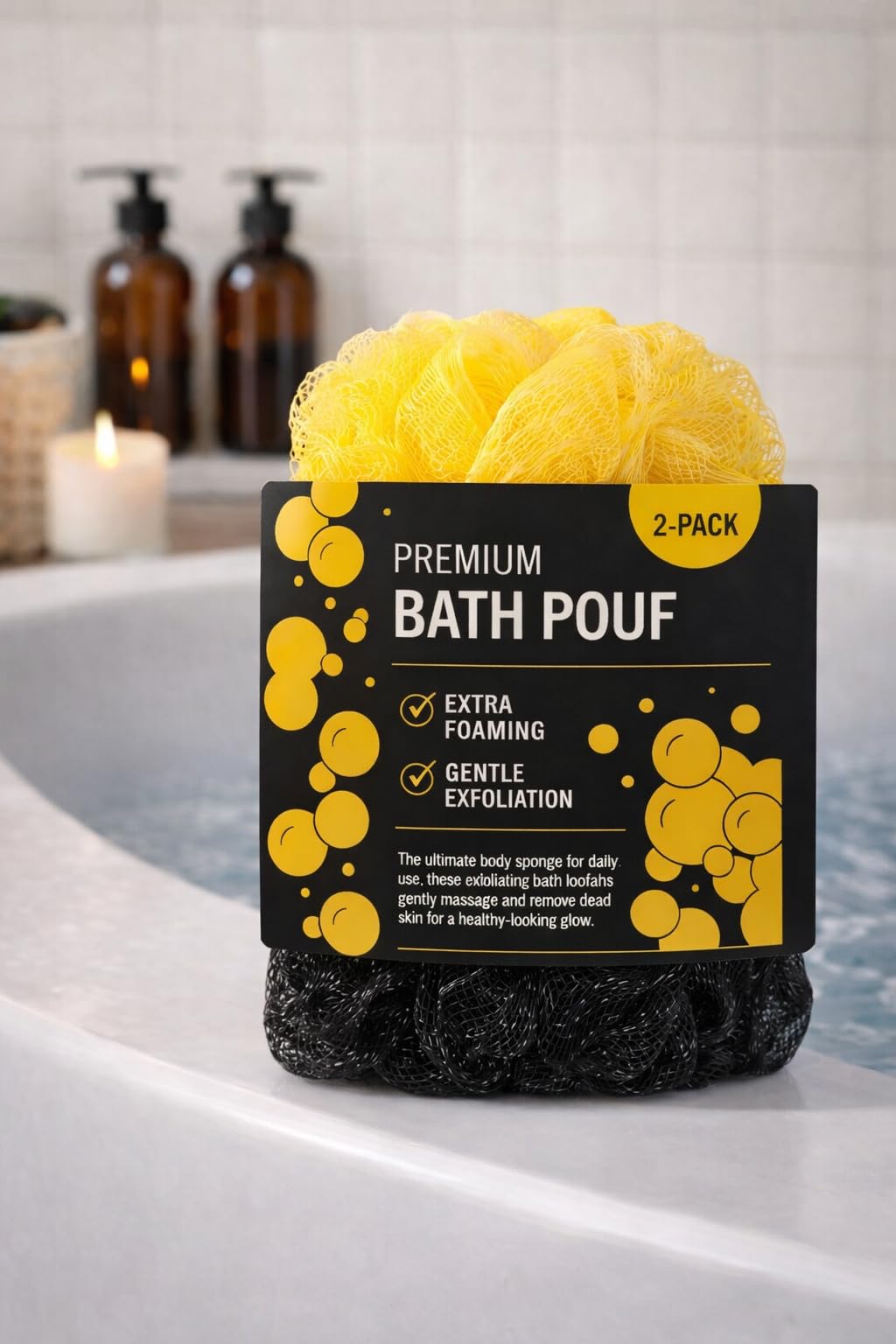 Premium Bath Poufs Beauty and Personal Care Premium bath poufs