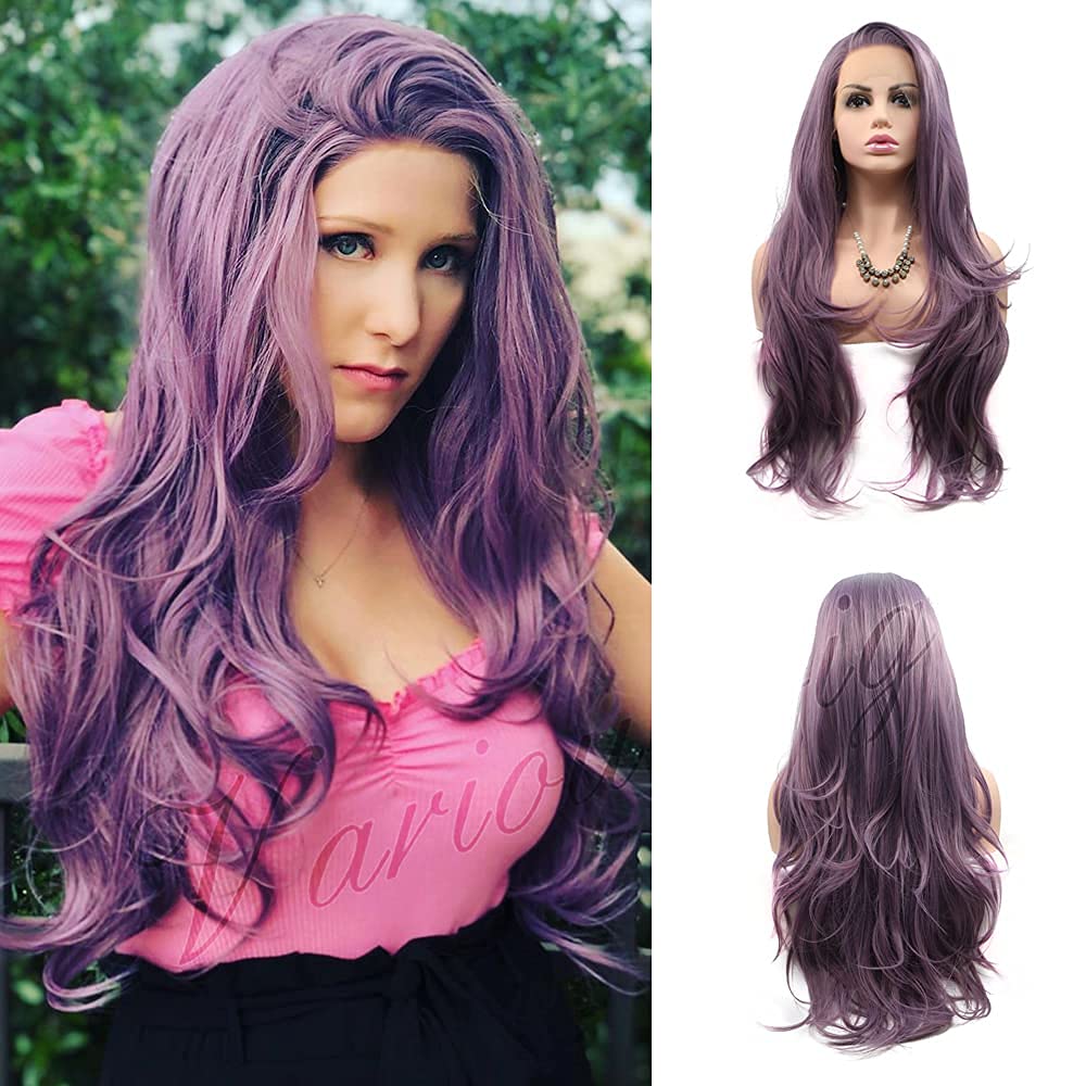 variouswig All Kinds of Everyday Natural Wigs Synthetic Lace Front Wigs Side Part Long Body Wave Heat Resistant Synthetic Wigs for Women Cosplay Party