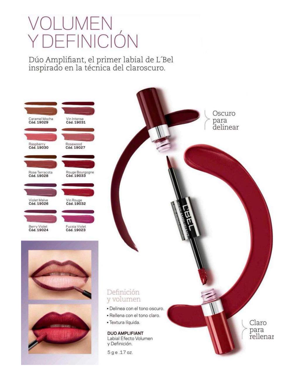 L'Bel Duo Amplifiant Volume and Definition Effect Lipstick, Color: Rose Terracota Beauty & Personal Care L'Bel