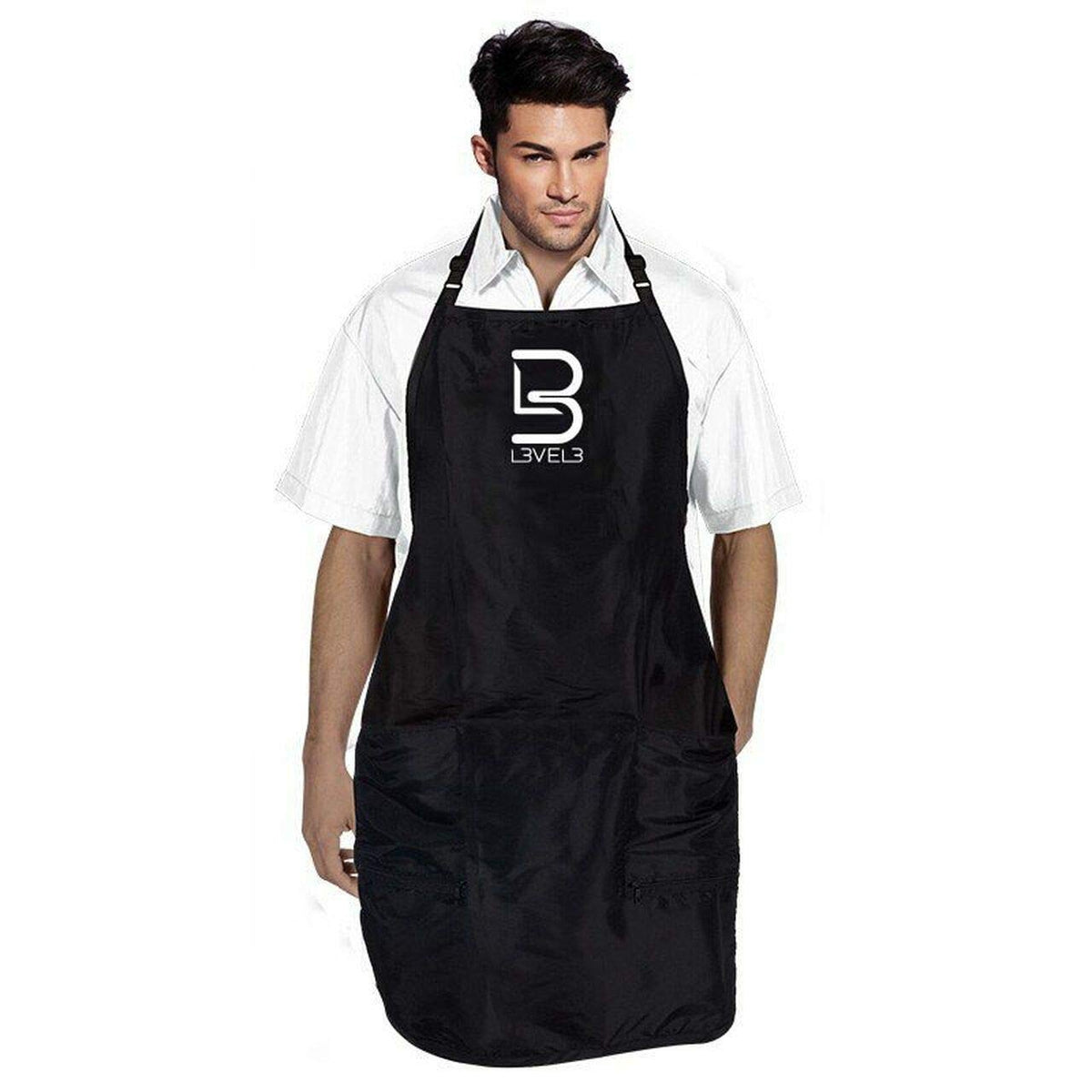 L3 Cape & Apron Kit - Universal Size - Comfortable with Adjustable Neck Closure - for Barbers and Hair Stylist - Universal Size Fits Men and Women