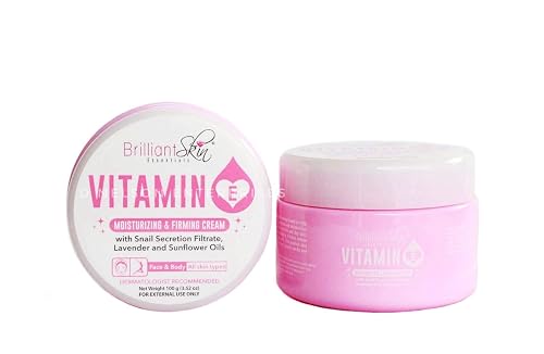 Brilliant Skin Essentials Vitamin E Cream Moisturizing and Firming for Face and Body, 100g Beauty & Personal Care BRILLIANT SKIN ESSENTIALS