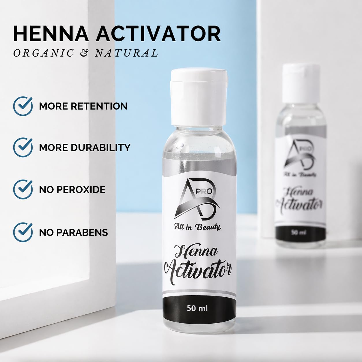ALL IN PRO BEAUTY Henna Activator for Brows - Fixative Mixer, Enhances Color Intensity, Uniformity, Application Control & Long-Lasting Professional Beauty & Personal Care ALL IN PRO BEAUTY