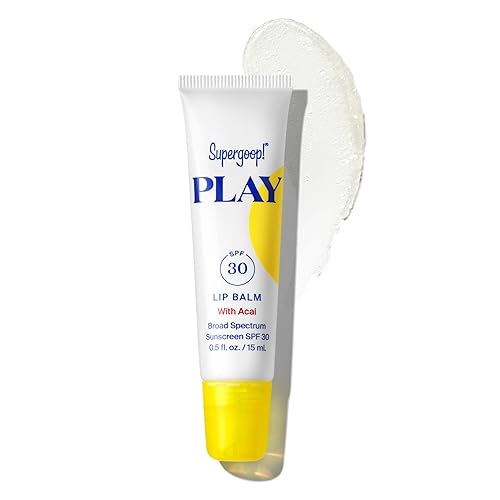 Supergoop! PLAY Lip Balm with Acai, 0.5 fl oz - SPF 30 PA+++ Broad Spectrum Sunscreen - Hydrating Honey, Shea Butter & Sunflower Seed Oil - Great Beauty & Personal Care Supergoop!
