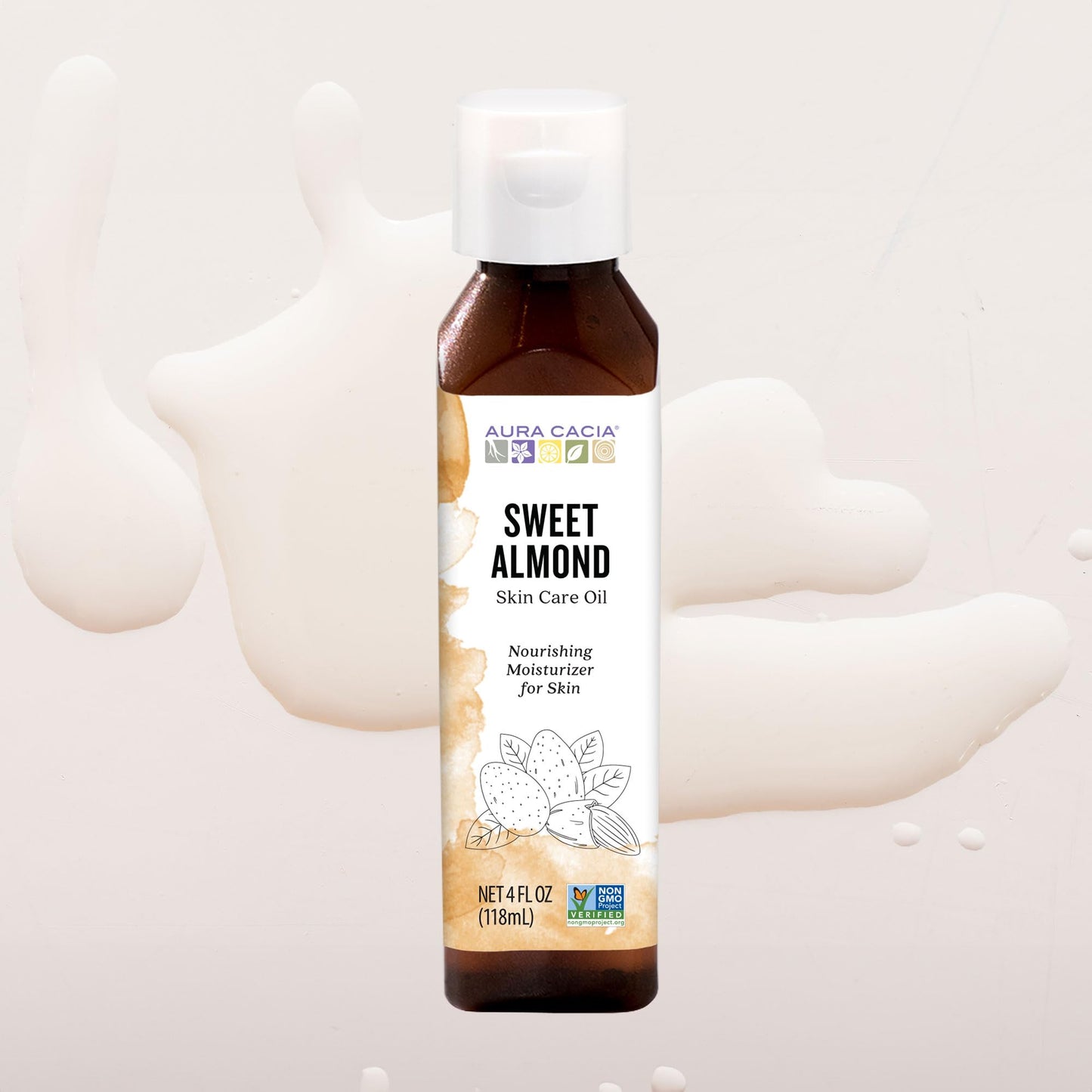 Aura Cacia Sweet Almond Skin Care Oil, 4 Oz (Pack of 1) Beauty & Personal Care Aura Cacia