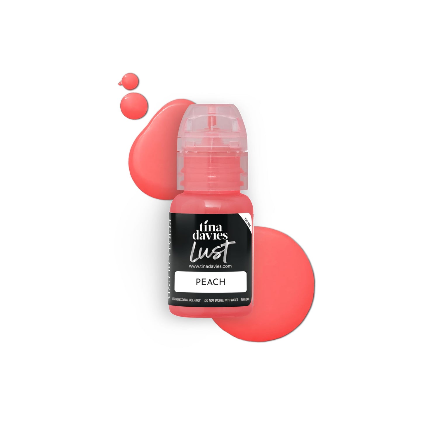 Tina Davies Professional Envy & Lust Lip Pigments - Permanent Lip Makeup - Colors Heal True to Tone - High Retention - Lust Peach, 1/2oz/15ml Bottle Beauty & Personal Care Tina Davies