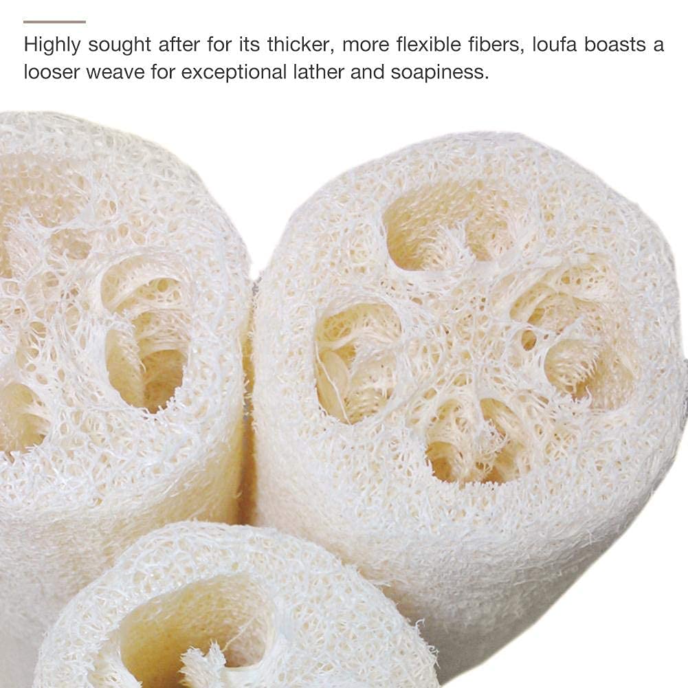 SmarTopus 5-Pack Premium Natural Loofah Sponge, Natural Loofah Exfoliating Body Sponge Scrubber for Bath Spa Shower, Exfoliating Shower Loofa Body Beauty and Personal Care SmarTopus