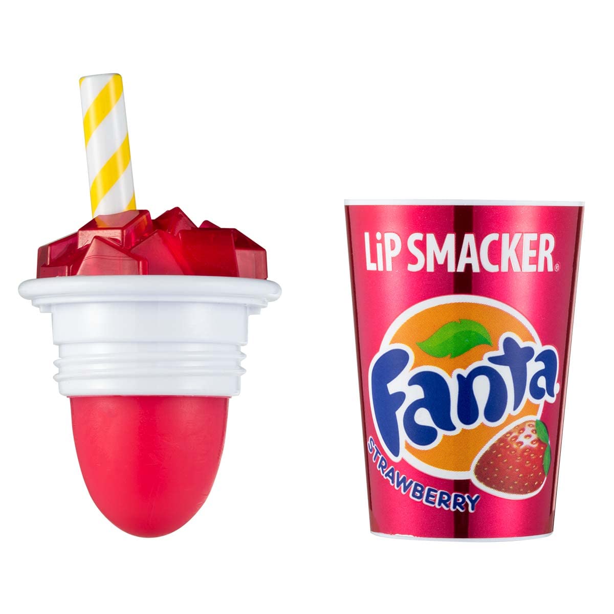 Lip Smacker Coca Cola Lip Balm, Moisturizing, Collectible Beverage Cup Design, Sheer Finish for Smooth Lips - Strawberry Fanta Beauty & Personal Care Lip Smackers