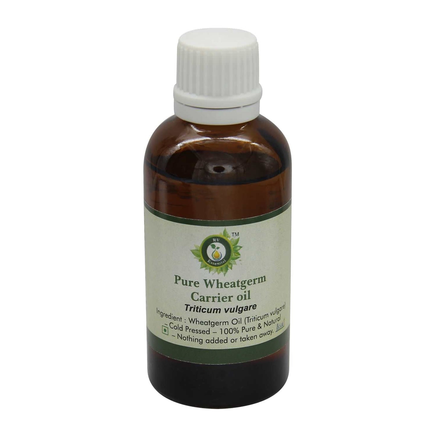 R V Essential Pure Wheatgerm Carrier Oil 5ml (0.169oz)- Triticum Vulgare (100% Pure and Natural Cold Pressed) Beauty and Personal Care R V Essential