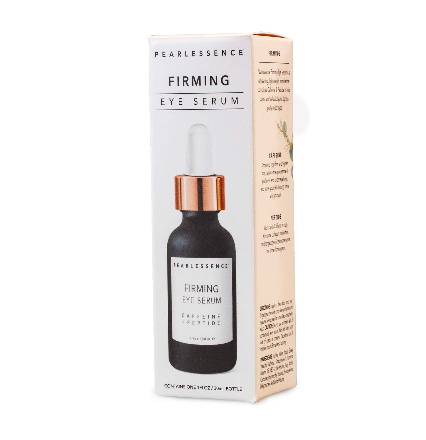 Pearlessence Firming Eye Serum with Caffeine + Peptide - Rejuvenates Puffy Eyes & Reduces Under Eye Bags | Made in USA & Cruelty Free (1oz) Beauty & Personal Care Pearlessence