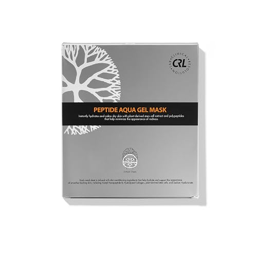 Clinical Resolution CRL Peptide Aqua Gel Mask 5 Pack Instant Hydration, Soothing & Cooling, Helps Comfort Skin After Professional Treatments, for a Beauty & Personal Care Clinical Resolution
