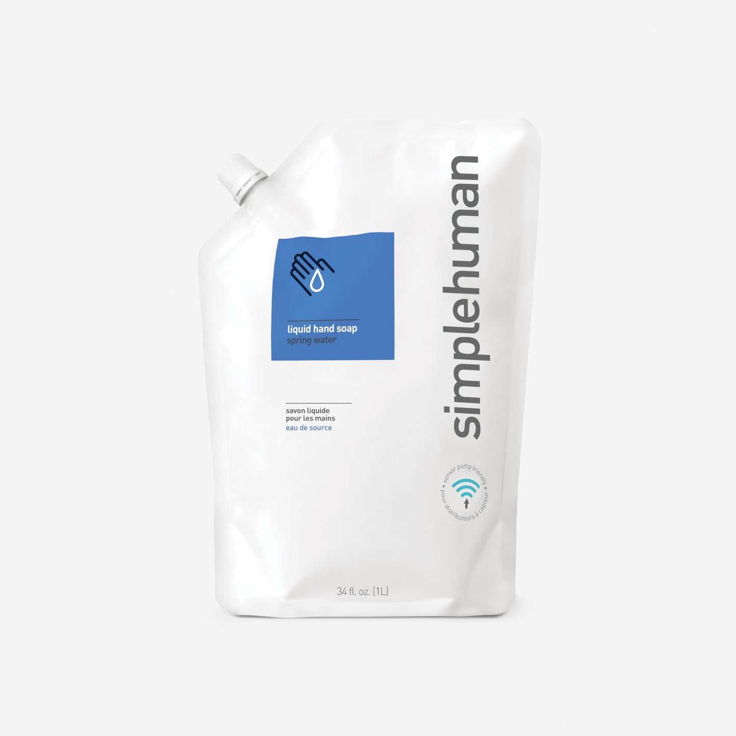 simplehuman Spring Water Moisturizing Liquid Hand Soap Refill Pouch, 34 Fl. Oz. (Pack of 6) Beauty & Personal Care simplehuman