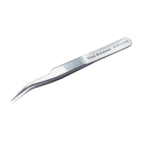 Tool Alement Canadian Stainless Steel 14cm Long Tip Eyelash Tweezer M-PK14-8006 Beauty & Personal Care Tool Alement