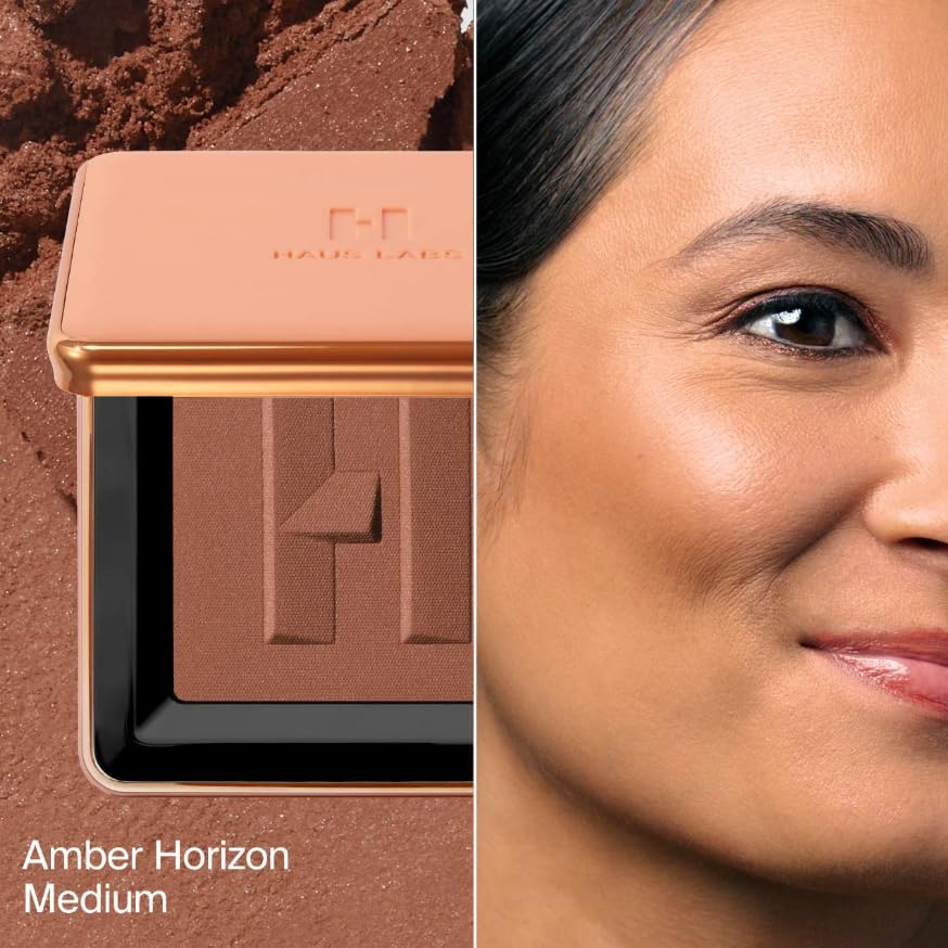 HAUS LABS BY LADY GAGA Power Sculpt Velvet Powder Bronzer - Amber Horizon Medium Beauty & Personal Care HAUS LABS BY LADY GAGA