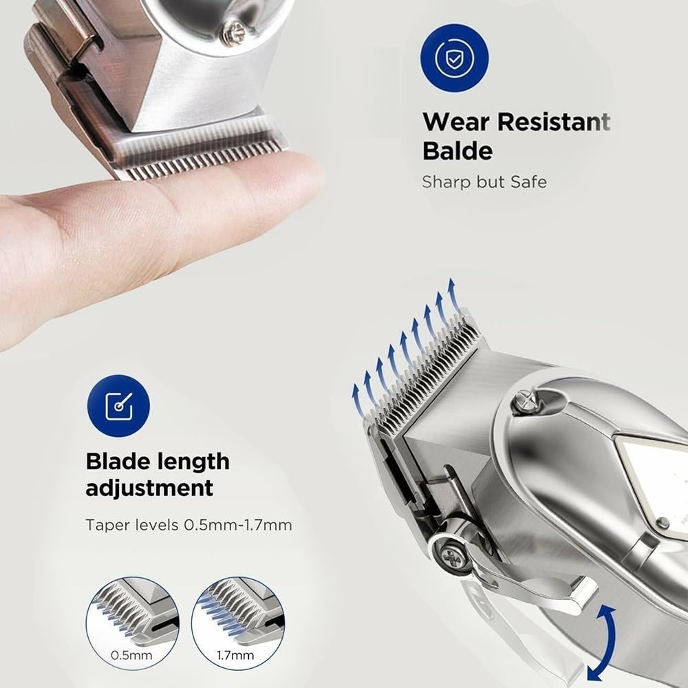 Mens Hair Clippers, 2 PCS for Men Professional Cutting Kit Beard Trimmer Barbers Cordless Close T-Blade Beauty and Personal Care QDKVTNDJZ