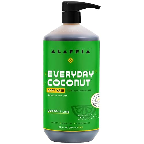 Alaffia Body Wash, EveryDay Coconut - Coconut Lime Moisturizing Shower Gel, Skin Cleanser with Shea Butter for Normal to Dry Skin, 32 Oz Beauty & Personal Care Alaffia