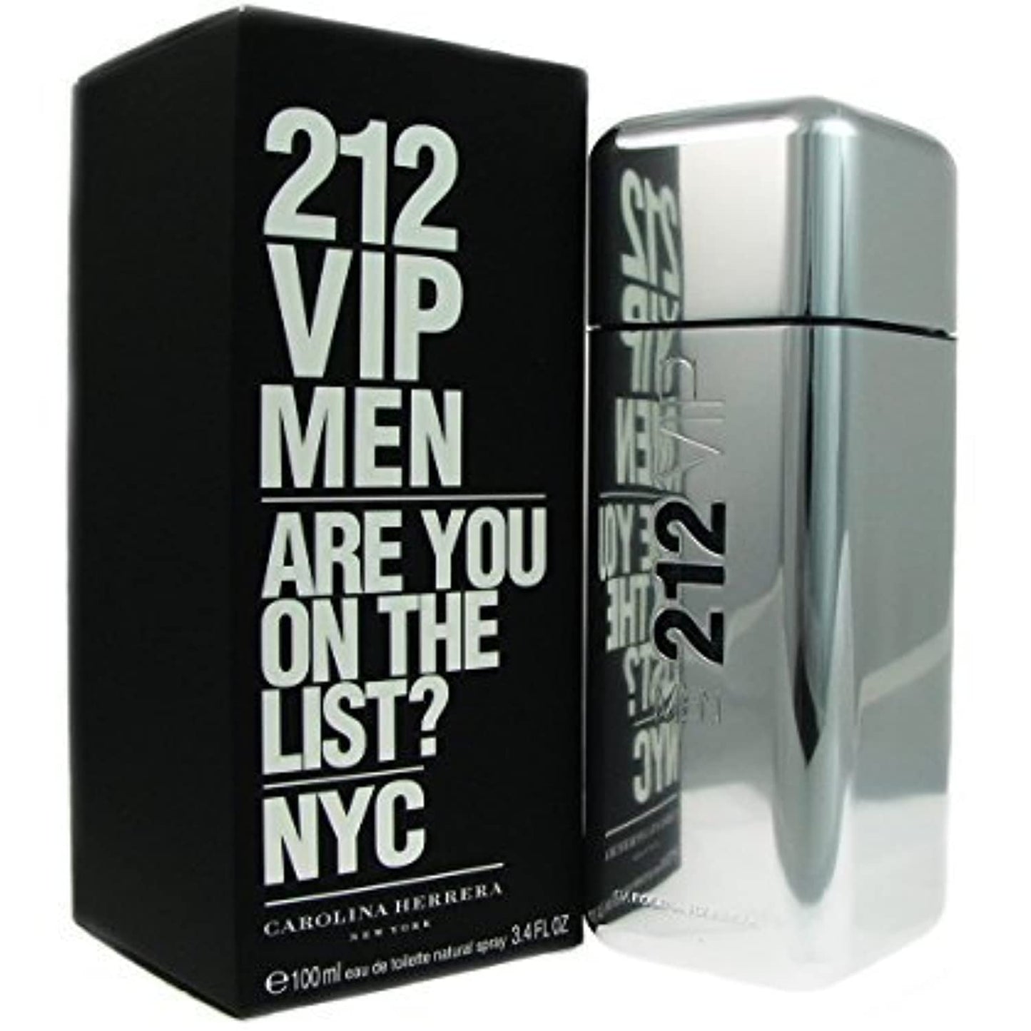 Carolina Herrera 212 Vip Eau De Toilette Spray for Men, 3.4 Ounce (Packaging may vary) Beauty & Personal Care Carolina Herrera