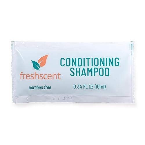 Freshscent Conditioning Shampoo - 100 Count, 0.34 oz Each - Single-Use, Paraben-Free, Easy-Open Travel Size for Hygiene Kits, Shelters, Hotels, Beauty & Personal Care Freshscent
