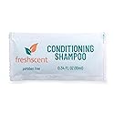 Freshscent Conditioning Shampoo - 100 Count, 0.34 oz Each - Single-Use, Paraben-Free, Easy-Open Travel Size for Hygiene Kits, Shelters, Hotels, Beauty & Personal Care Freshscent