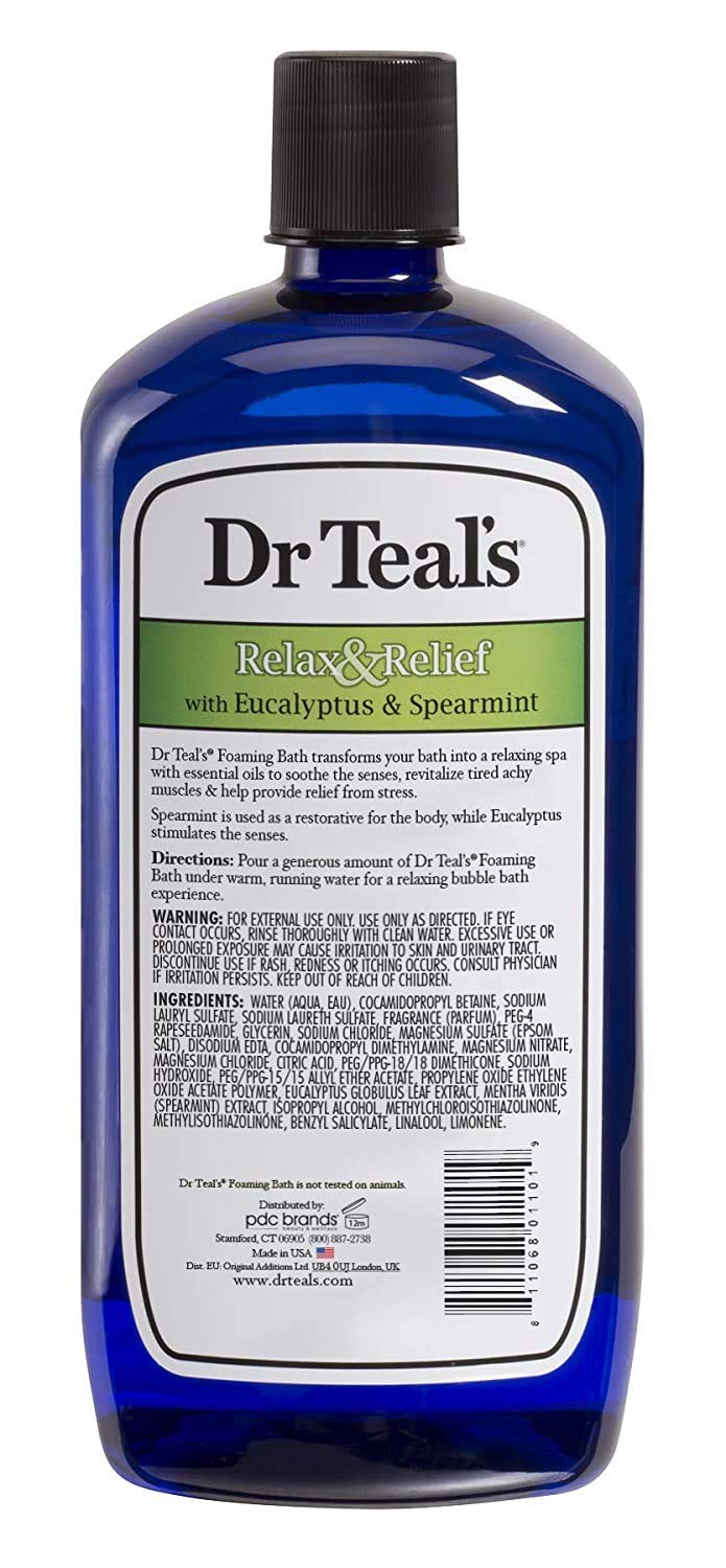 Dr Teal's Foaming Bath Variety Gift Set (2 Pack, 34oz ea.) - Soothe & Sleep Lavender & Relax & Relief Eucalyptus & Spearmint - Pure Epsom Salt Beauty and Personal Care Dr Teal's