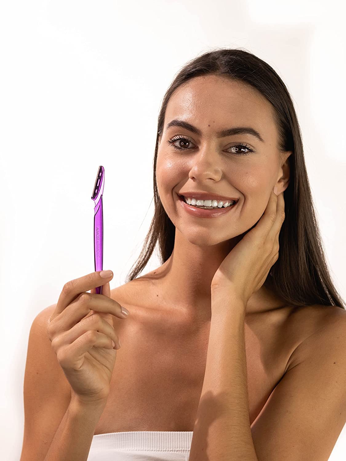 Almost Famous Facial Razors for Women - Dermaplaning Tool & Eyebrow Shaper, Painless Peach Fuzz & Fine Hair Remover with Protective Cover, Orange (3 Beauty and Personal Care ALMOST FAMOUS