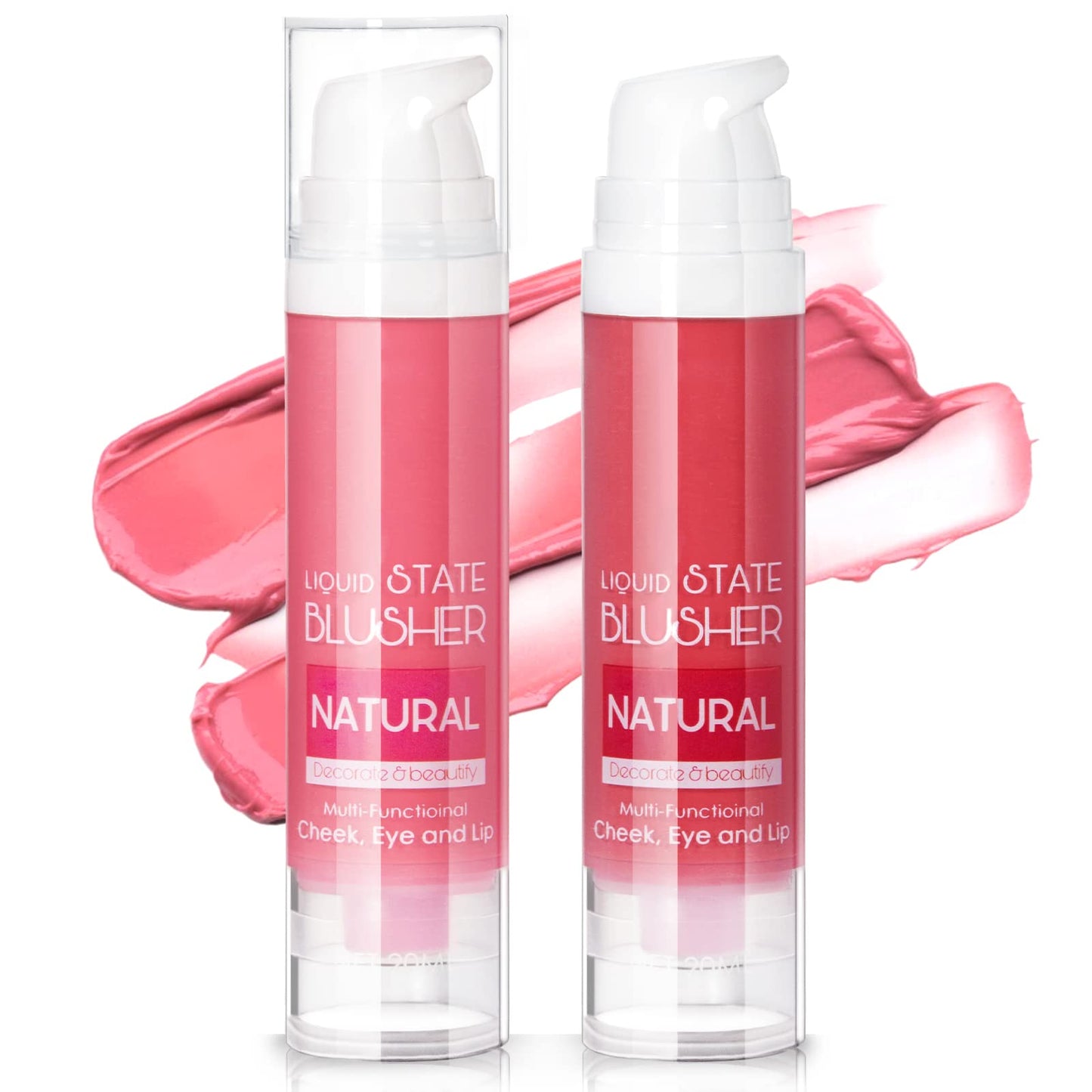 HOSAILY 2 Colors Liquid Blush Lightweight Cream Blush Makeup Waterproof and Long Lasting Natural Gel Cream Liquid Blush for Cheek (#03, 04) Beauty & Personal Care HOSAILY