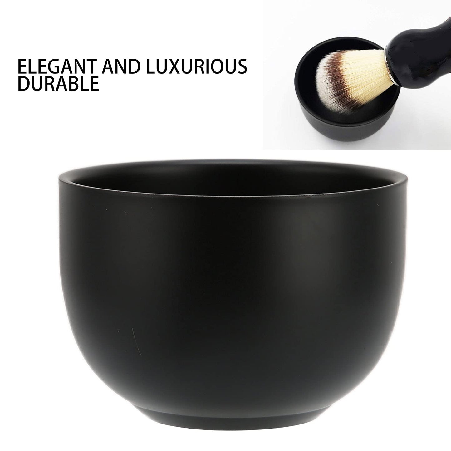 Shaving Soap Bowl With Lid, Shaving Bowl,Black Stainless Steel Shaving Bowl Men's Foam Cup,Slick Shaving Lather Bowl for Men Father's Day Gifts Beauty and Personal Care Yinhing