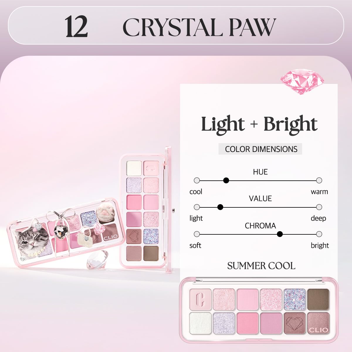CLIO PRO EYE PALETTE AIR (04 PINK PAIRING) Beauty and Personal Care CLIO PROFESSIONAL