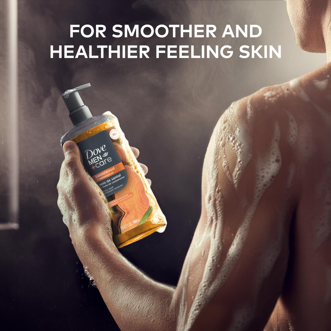 DOVE MEN Sandalwood + Cardamom Oil Moisturizing Body Wash | #1 Dermatologist Body Wash for Men, Sulfate Free, Paraben Free, & Dye Free | 26oz Beauty & Personal Care DOVE MEN + CARE