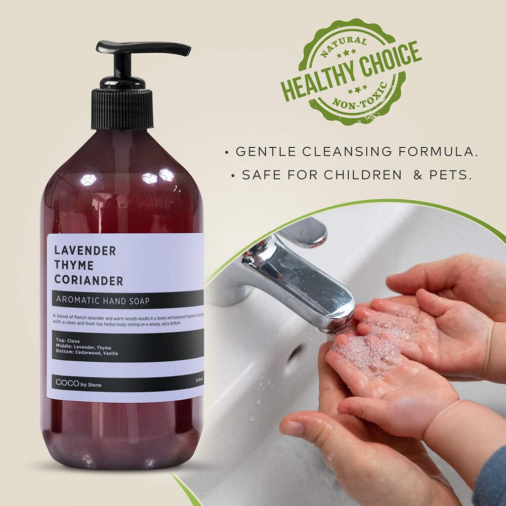 COCO by Stone 16oz Hand Soap (Lavender | Thyme | Coriander Essential Oil) - Soothing Castile Formula with Pure Essential Oils and Naturally Derived Beauty & Personal Care COCO by Stone