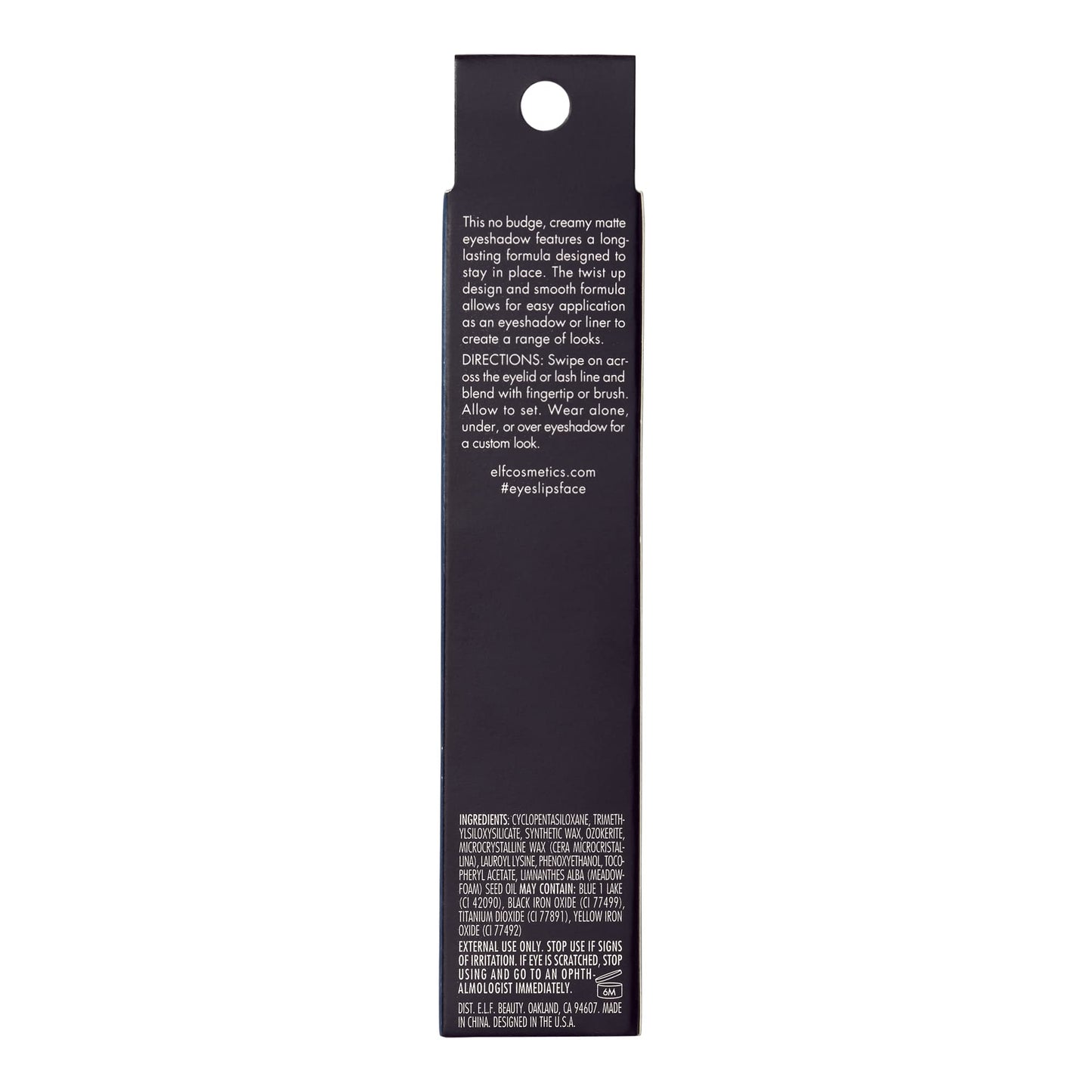 e.l.f. No Budge Matte Shadow Stick, One-Swipe Cream Eyeshadow Stick, Long-Wear & Crease Resistant, Matte Finish, Vegan & Cruelty-Free, Out Of Sight Beauty & Personal Care e.l.f.