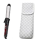 ALEIFLE Women's Heat Resistant Neoprene Curling Iron Holder Flat Iron Curling Wand Travel Storage Cover Case Bag Pouch -Water-Resistant (Grey Chervon) Beauty & Personal Care ALEIFLE