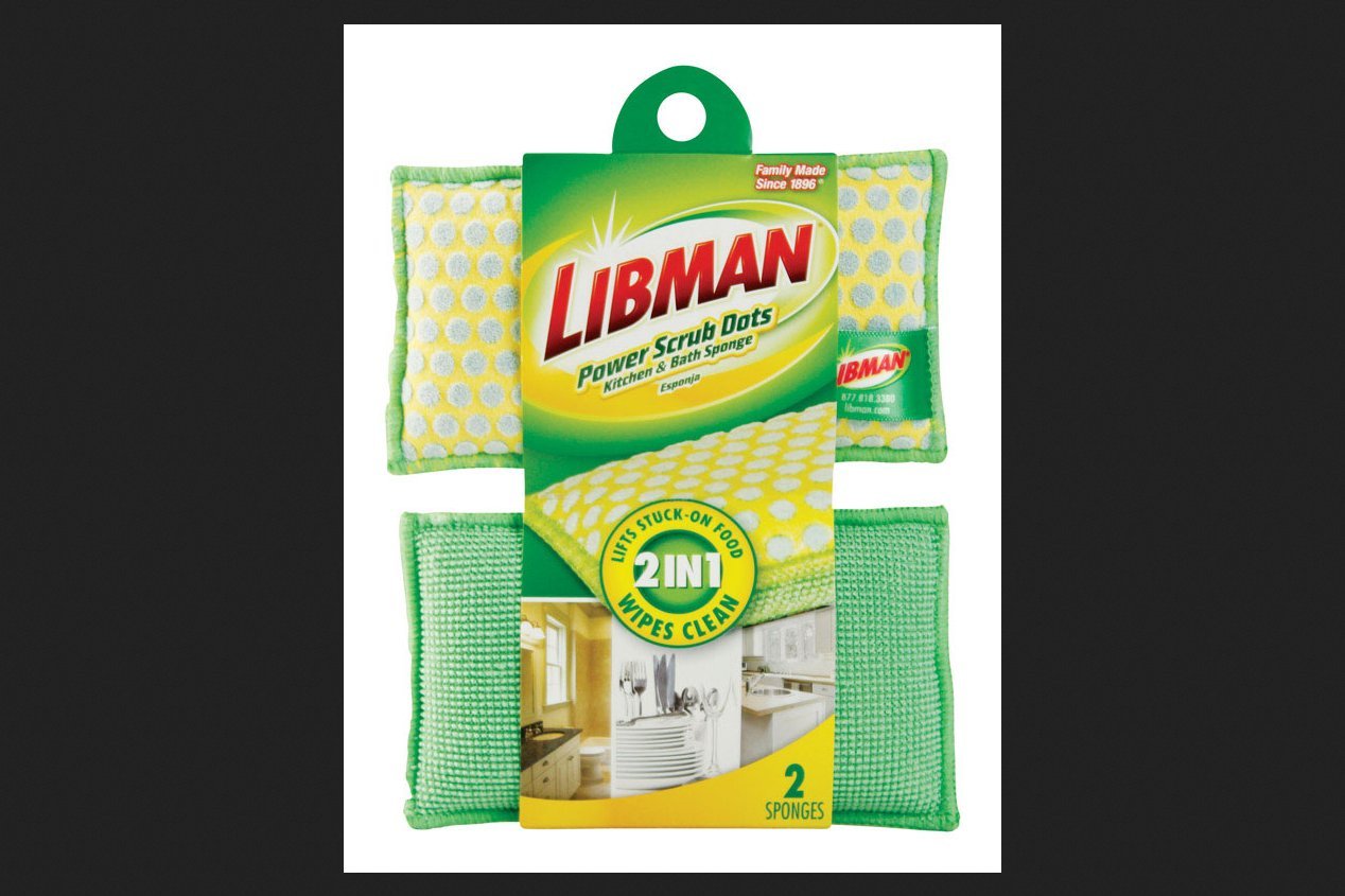 Libman Power Scrub Dots Medium Duty For Pots and Pans Sponge 6 in. L 2 pk Beauty and Personal Care LIBMAN COMMERCIAL