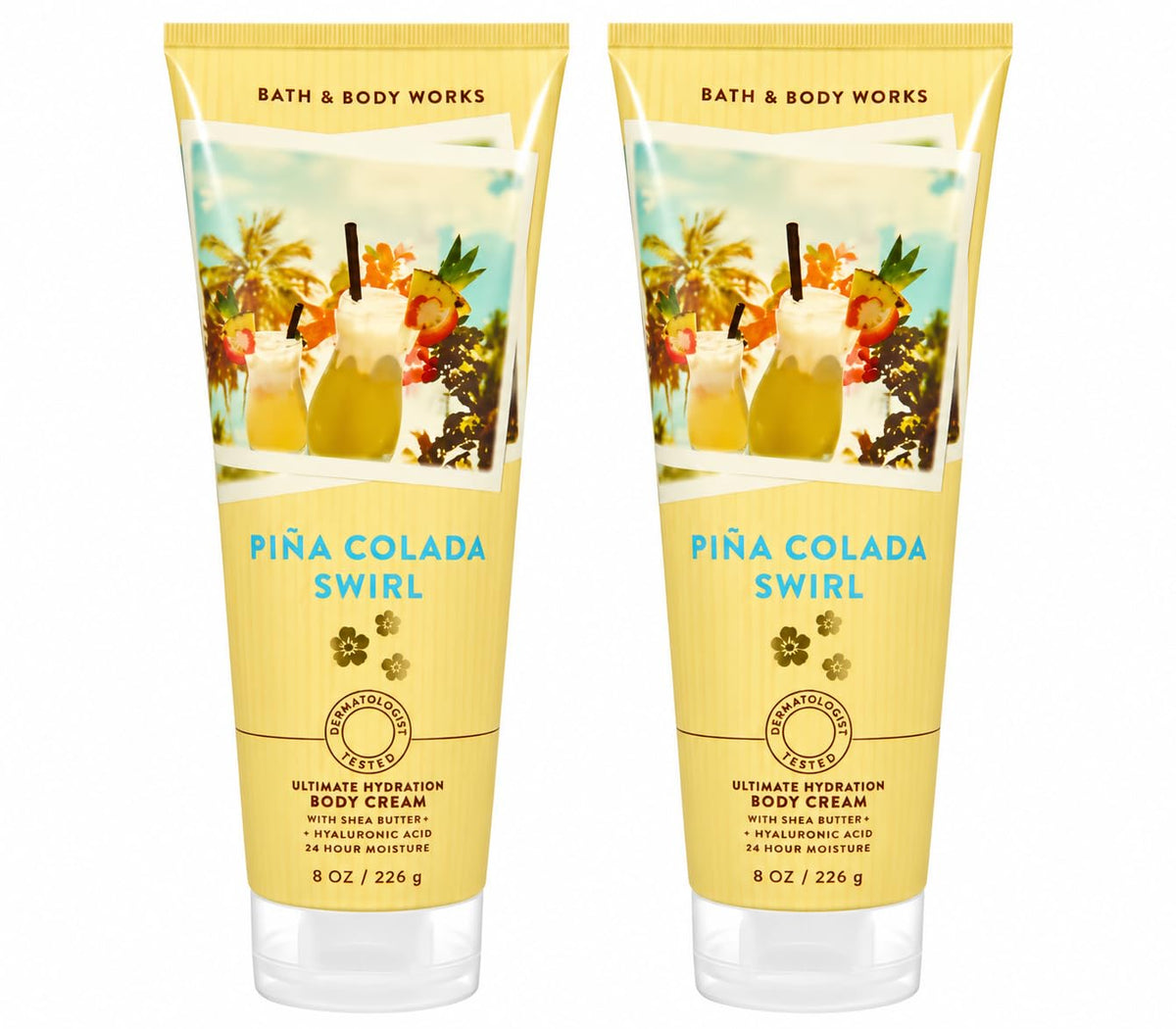 Bath & Body Works Piña Colada Swirl Body Cream - Pack of 2