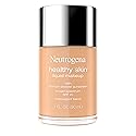 Neutrogena Healthy Skin Liquid Foundation Makeup Broad Spectrum SPF 20 Sunscreen, Medium Coverage, Vit B5, Antioxidants, All Day Wear, Buff Beige Beauty & Personal Care Neutrogena