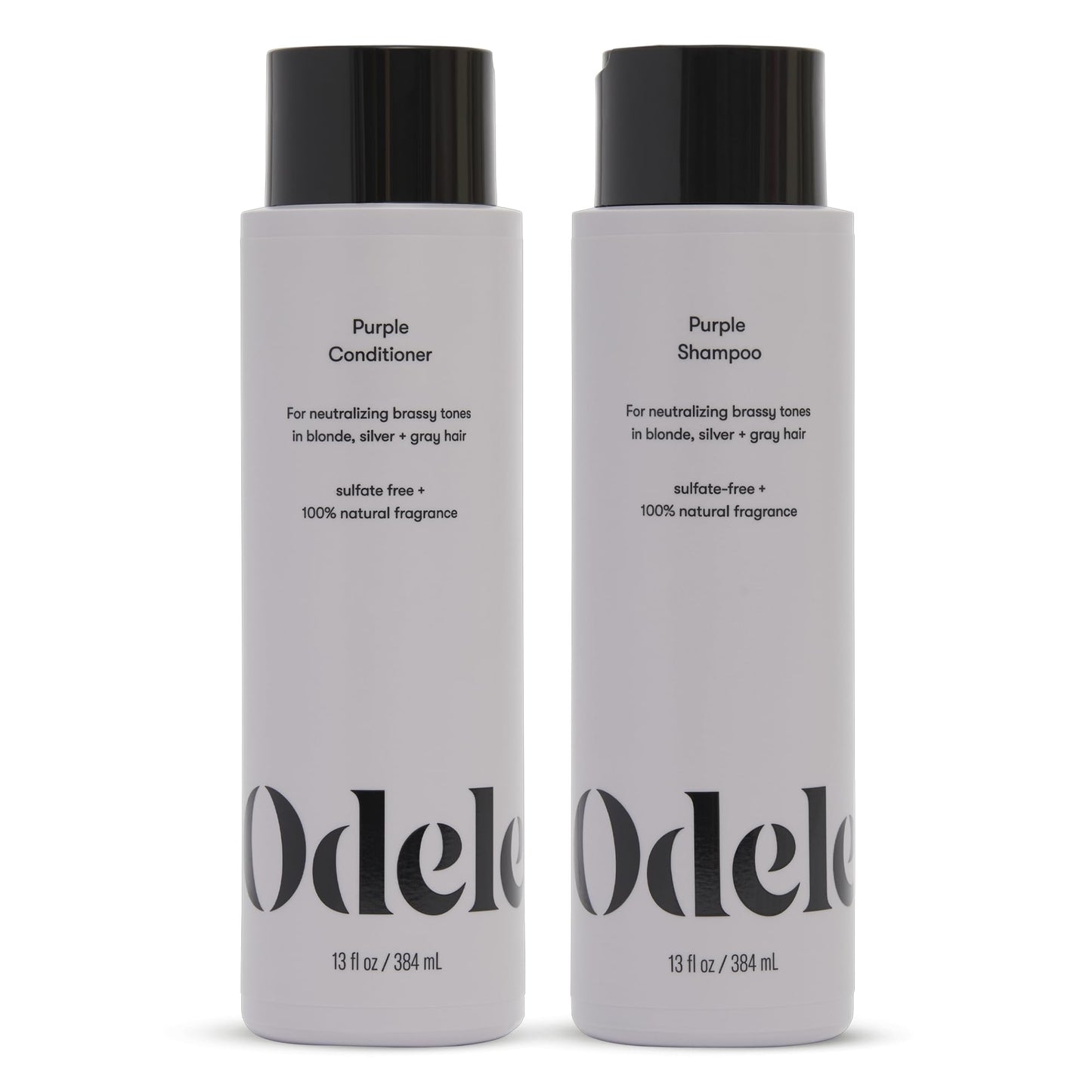 Odele Sulfate-Free Purple Shampoo & Conditioner Set for Neutralizing Brassy Tones in Blonde, Silver + Gray Hair, 13 Fl Oz Each (2-Pack) Beauty & Personal Care Odele