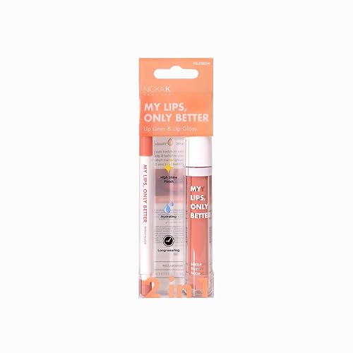 NICKA K NEW YORK, My Lips Only Better, Lip Liner and Lip Gloss, Lip Mask Set (Sheer Rosy Nude) Beauty & Personal Care NICKA K NEW YORK
