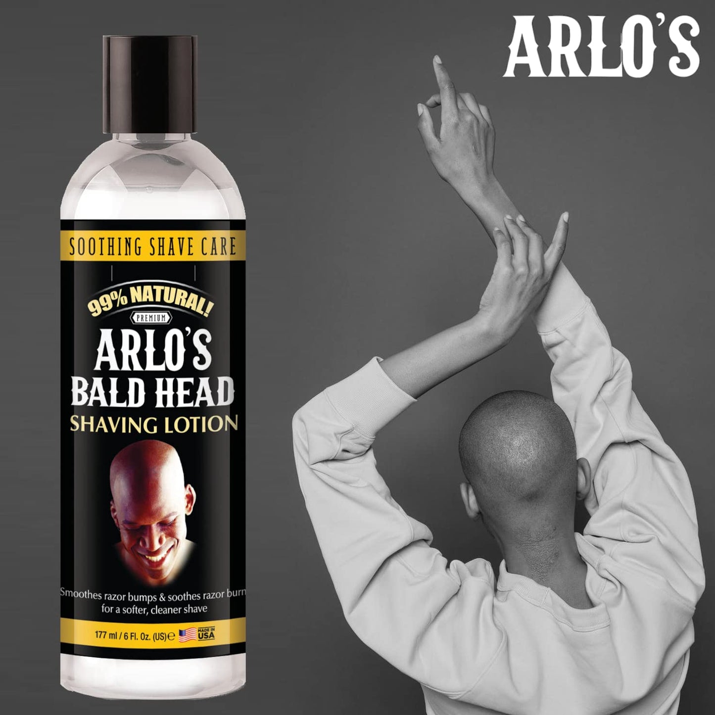 Arlo's Bald Head Shaving Lotion 6 oz Beauty and Personal Care Arlo's