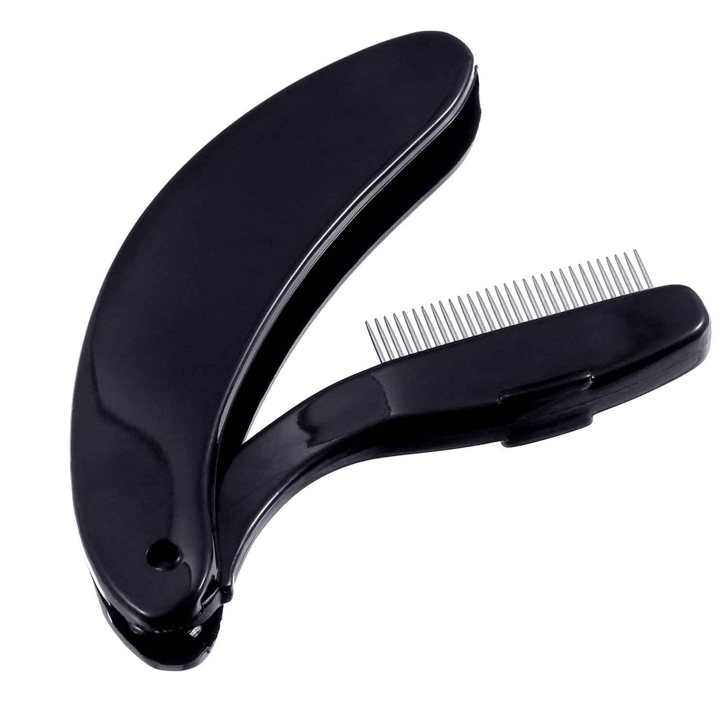 TecUnite 4 Packs Folding Eyelash Comb, Stainless Steel Teeth Eyebrow Comb Lash and Brow Makeup Brush (Black) Beauty & Personal Care TecUnite