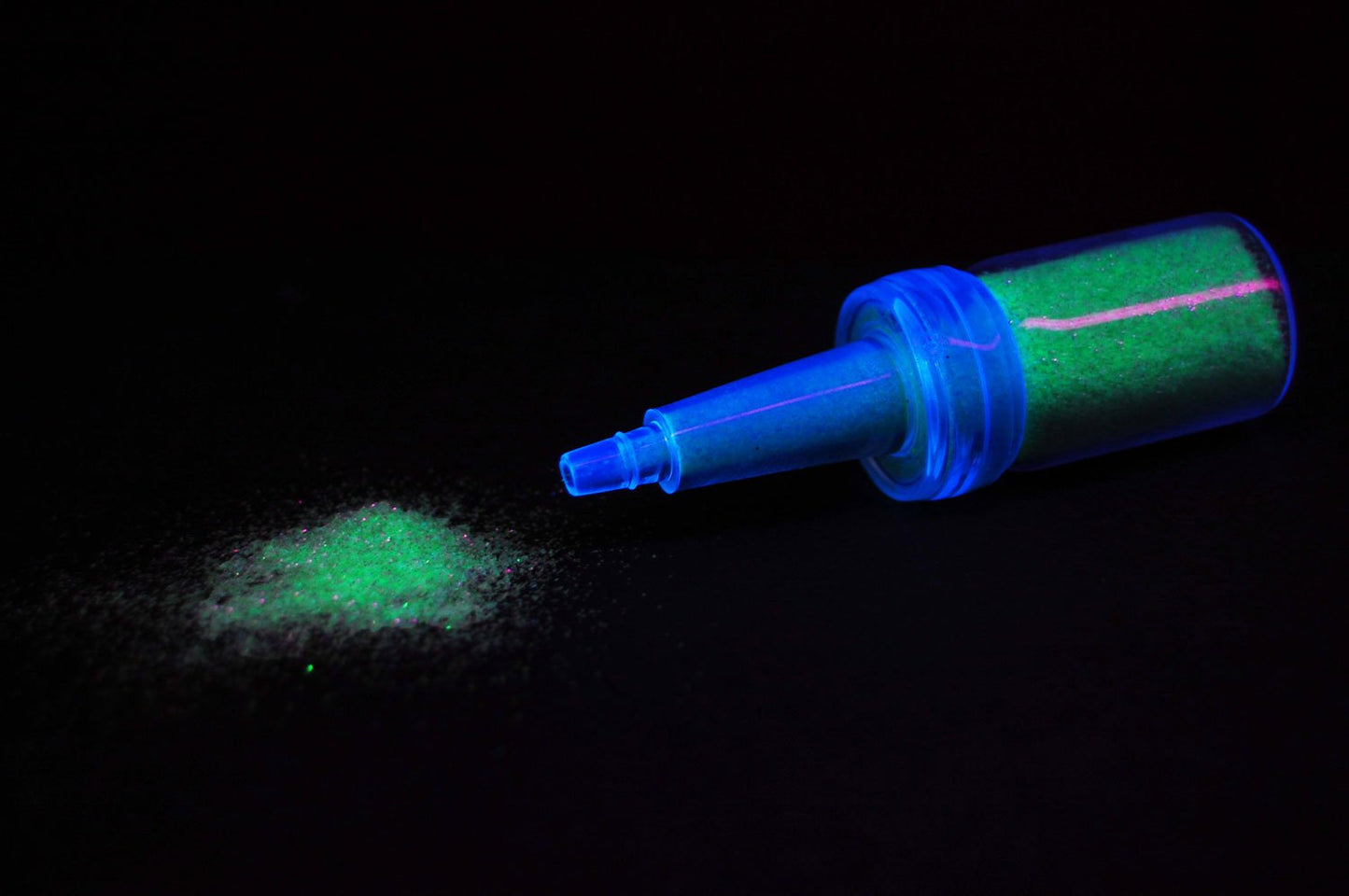 UV Blacklight Reactive Cosmetic Face & Body Glitter Powder (10 Gram Jars) (UV Shamrock Green) Beauty & Personal Care DIRECTGLOW LLC