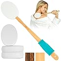 Vive Lotion Applicator for Back, Feet (17.5") - Self Washer Beauty Shower Sponge, Long Handle Cream Wand for Elderly, Women - Apply Medicine, Skin Beauty & Personal Care Vive