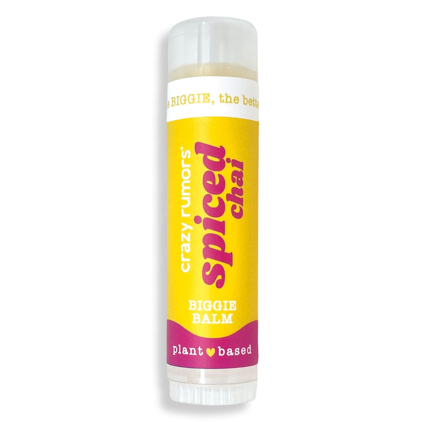 Crazy Rumors Biggie Spiced Chai Flavored All Natural, Plant Based Lip Balm to Moisturize and Nourish your Lips - Spiced Chai tube 0.6 oz (4x Larger Beauty and Personal Care Crazy Rumors