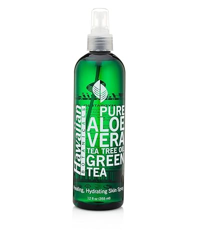 self tanners Hawaiian Botanicals Aloe Vera,Tea Tree Oil, Green Tea, Healing, Hydrating Skin Spray Large 12 oz. Bottle! Beauty & Personal Care HTSJLGG