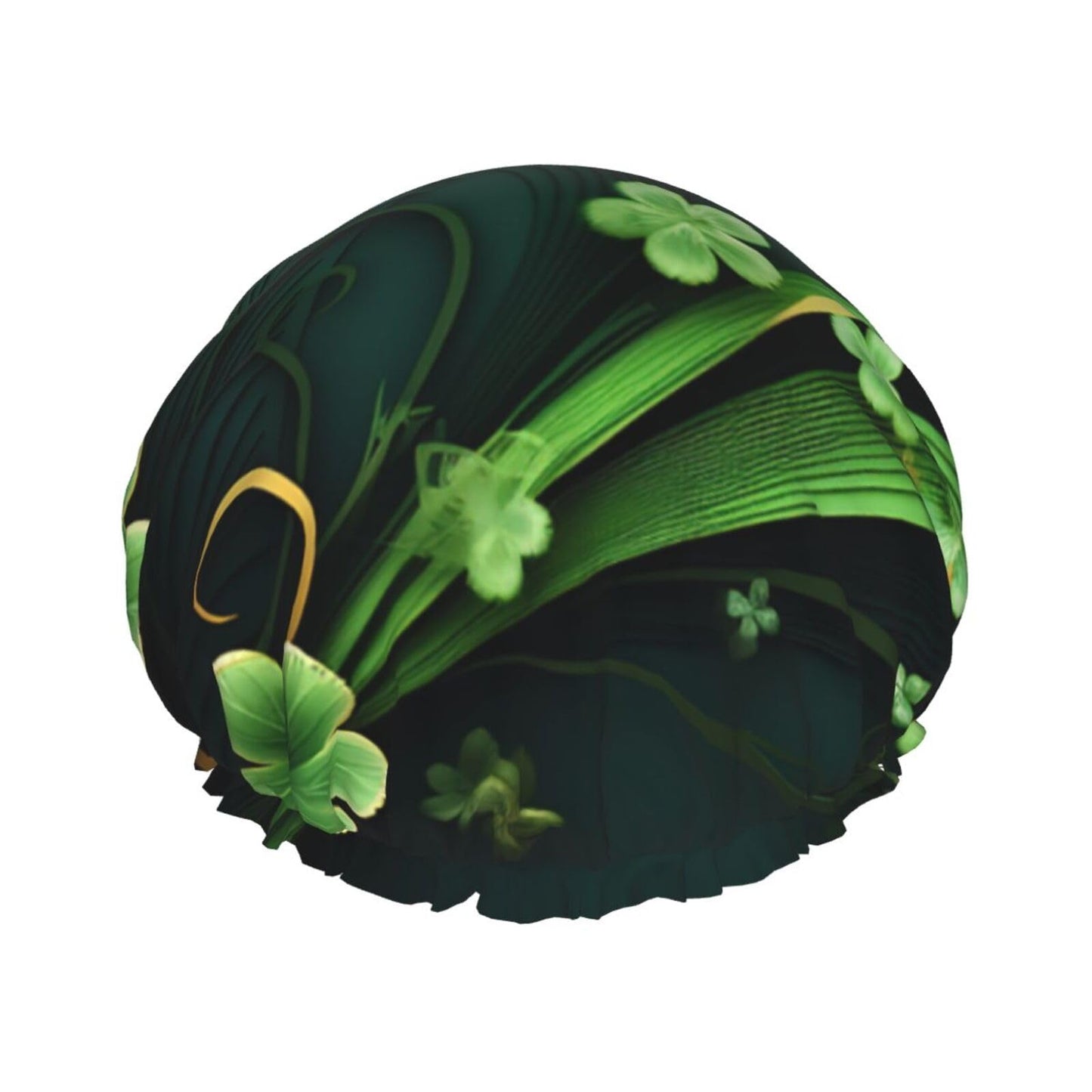 Happy St Patrick'S Day Shower Cap For Women Reusable Double Layers Bathing Bath Cap Hair Caps Waterproof Elastic Band Ladies Spa Salon Shower Hat Hair Beauty and Personal Care GDSHJKLW