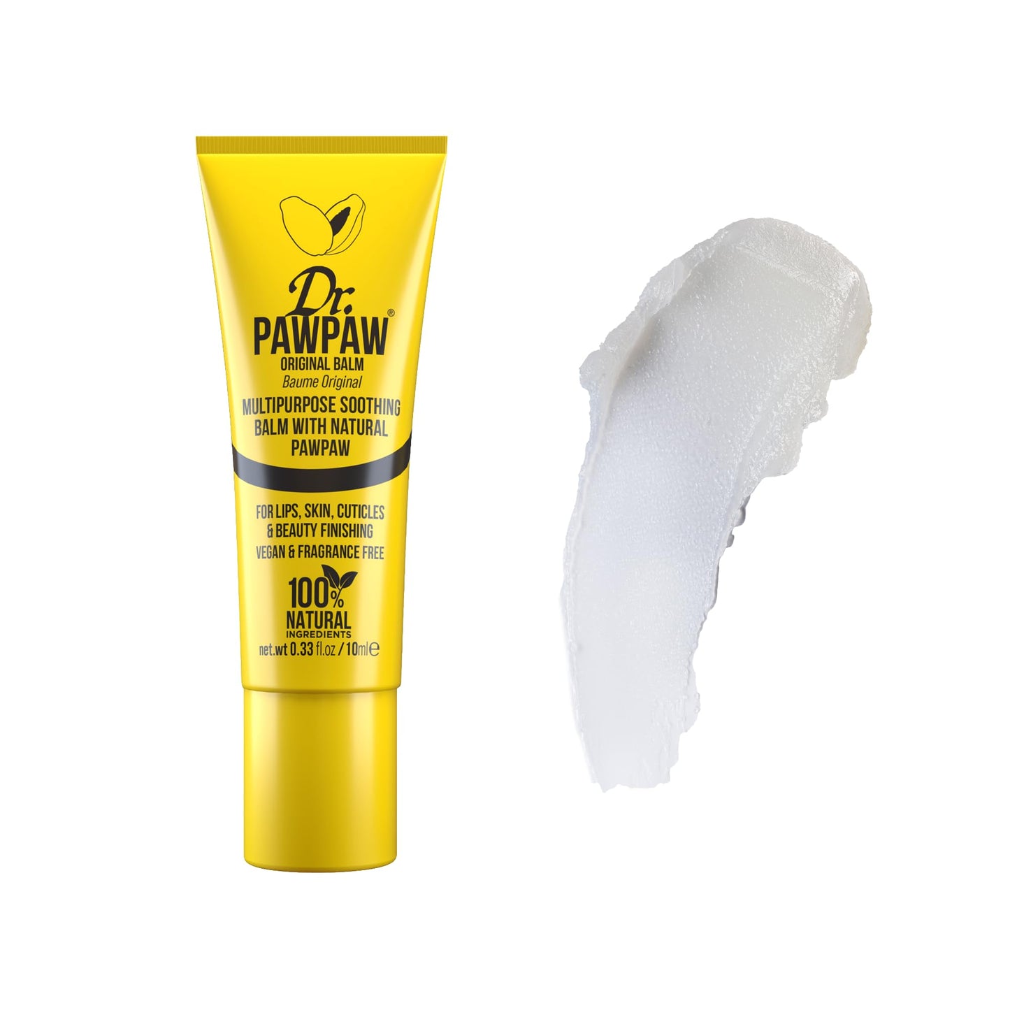Dr. PAWPAW - Original Clear Balm, Multi-Purpose, No Fragrance Balm, For Lips, Skin, Hair, Cuticles, Nails, and Beauty Finishing (10 ml) (Original, 1 Beauty and Personal Care Dr. PAWPAW ORIGINAL BALM