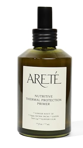 ARETÉ Nutritive Thermal Heat Protection Spray for Hair, Blowouts, Styling, Blow Dry Primer, Thermal Spray for Hair Heat Shield, 3.9oz Beauty & Personal Care ARETÉ