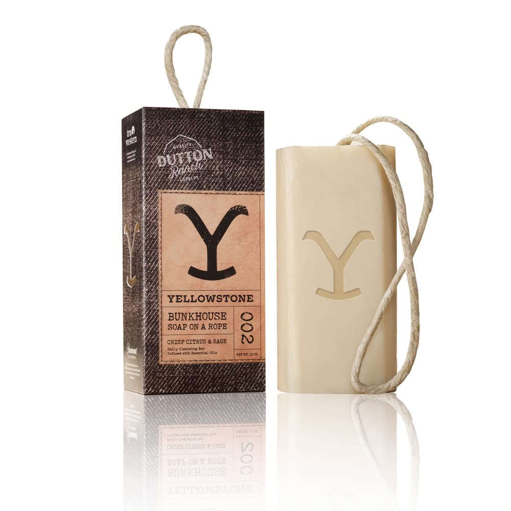 Tru Fragrance Beauty Yellowstone Bunkhouse Artisanal Bar Soap- Officially Licensed Soap of Paramount Network's Yellowstone - Crisp Citrus & Sage,10 oz Beauty & Personal Care Tru Fragrance Beauty