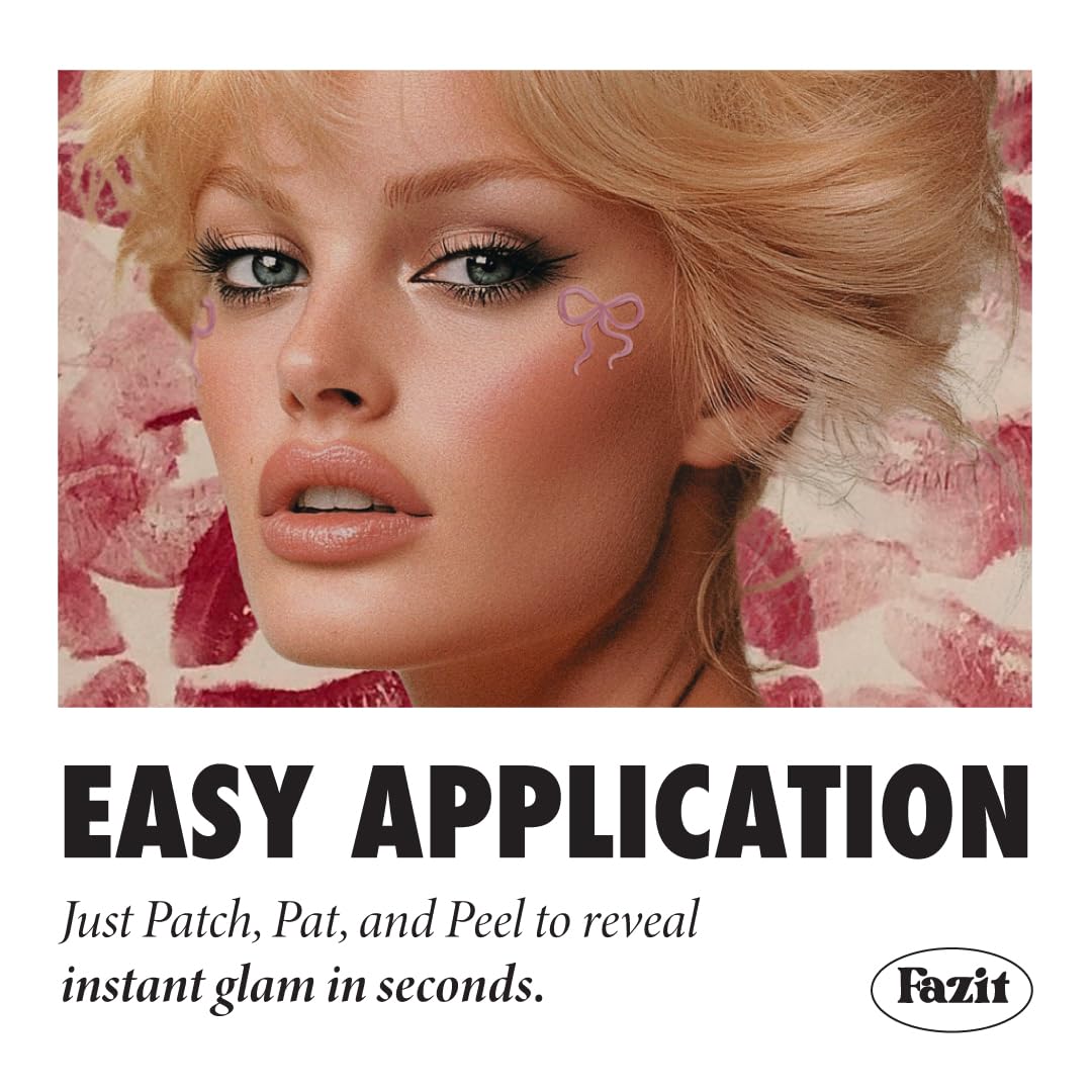 Fazit Makeup Patches - Cupid's Bow Speckles - Glow Up Make-Up Patches - Cute Glitter Makeup Accessories for Women - Cosmetic Glitter for Face Beauty & Personal Care Fazit